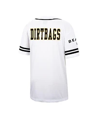 Men's Colosseum White Cal State Long Beach The Beach Free-Spirited Full-Button Baseball Jersey