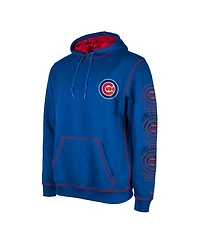 Men's New Era Royal Chicago Cubs Team Split Pullover Hoodie
