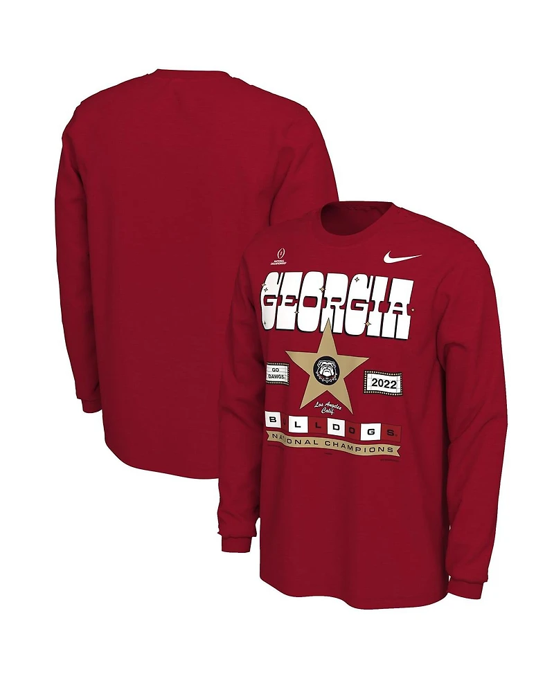 Men's Nike Red Georgia Bulldogs College Football Playoff 2022 National Champions Celebration Long Sleeve T-shirt