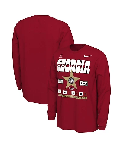 Men's Nike Red Georgia Bulldogs College Football Playoff 2022 National Champions Celebration Long Sleeve T-shirt