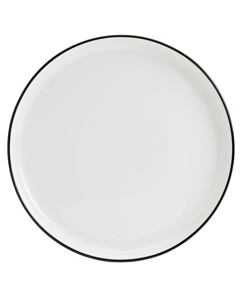 Tabletops Unlimited 12 Pc. Black Rim Dinnerware Set, Service for 4