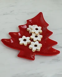 Euro Ceramica Winterfest Tree Platter