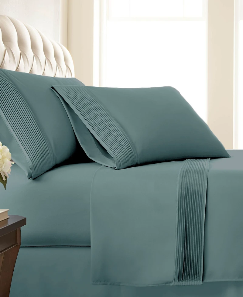 Southshore Fine Linens Classy Pleated 21" Extra deep, Pocket Sheet Set
