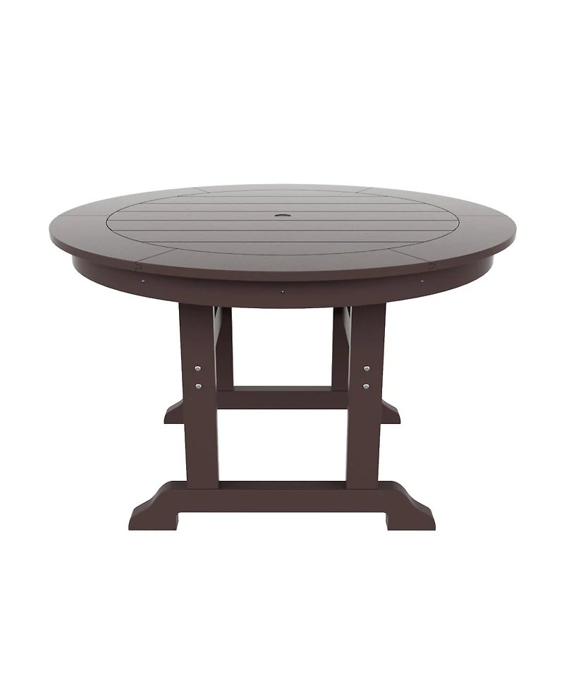 WestinTrends 5 Piece Outdoor Patio Dining Set Round Table and Armchair