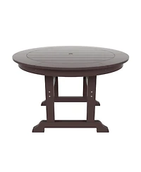 WestinTrends 5 Piece Outdoor Patio Dining Set Round Table and Armchair