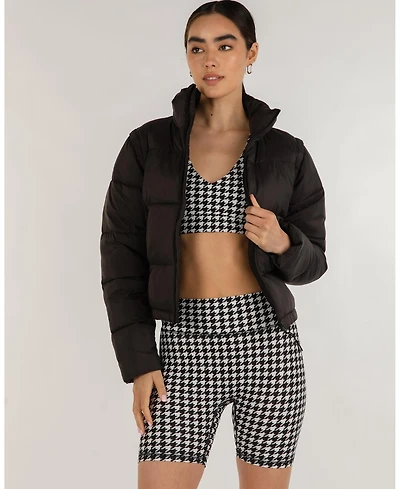 Rebody Active Women's On The Go Puffer Convertible Jacket Vest