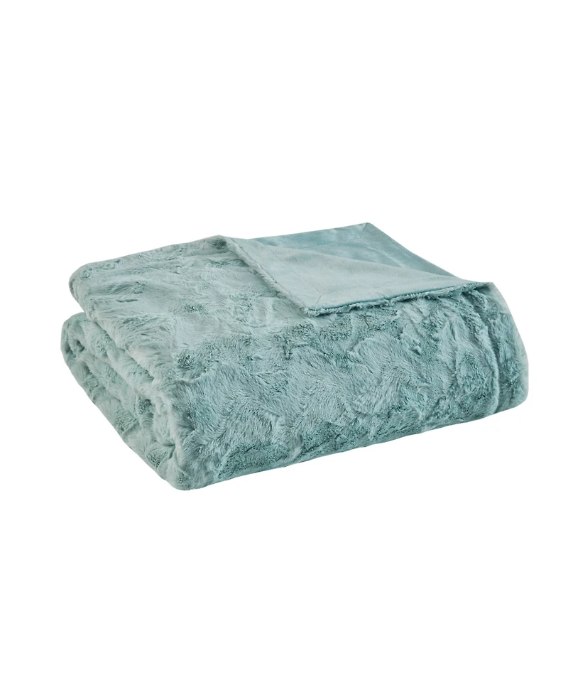 Madison Park Zuri Faux-Fur Throw
