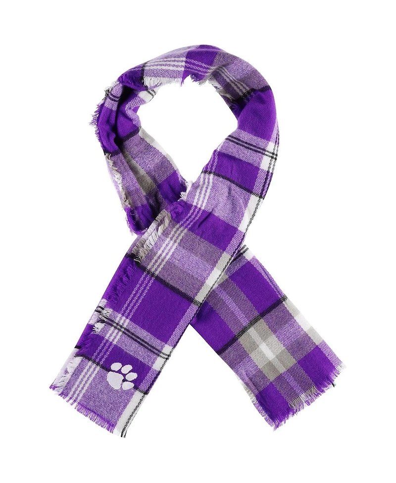 Women's ZooZatz Clemson Tigers Tartan Blanket Scarf