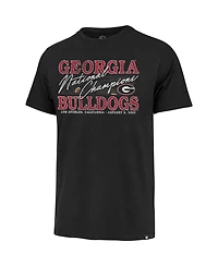 Men's '47 Brand Black Georgia Bulldogs College Football Playoff 2022 National Champions Script T-shirt