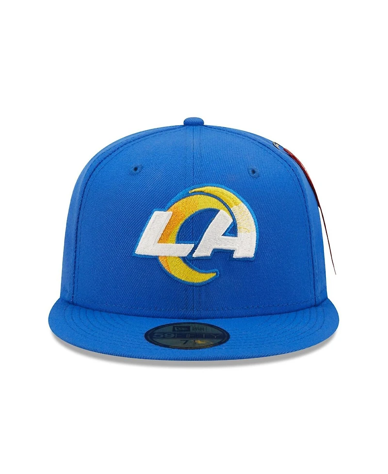 Men's New Era x Alpha Industries Royal Los Angeles Rams 59FIFTY Fitted Hat