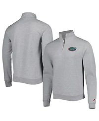 Men's Heather Gray Florida Gators Stack Essential Fleece Quarter-Zip Sweatshirt
