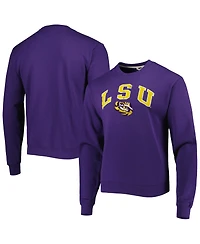 Men's League Collegiate Wear Purple Lsu Tigers 1965 Arch Essential Fleece Pullover Sweatshirt