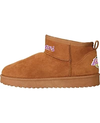 Women's Foco Brown Los Angeles Lakers Team Logo Fuzzy Fan Boots