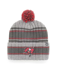 Men's '47 Brand Graphite Tampa Bay Buccaneers Rexford Cuffed Knit Hat With Pom