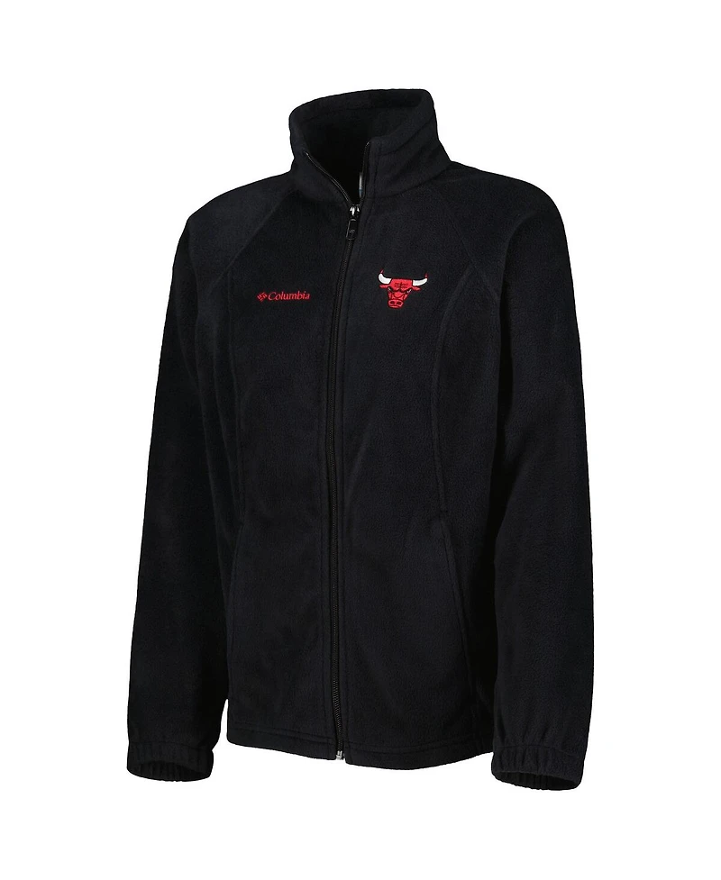 Women's Columbia Black Chicago Bulls Benton Springs Raglan Full-Zip Jacket