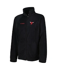 Women's Columbia Black Chicago Bulls Benton Springs Raglan Full-Zip Jacket