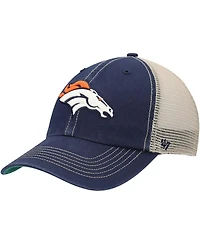 Men's '47 Brand Navy, Natural Denver Broncos Trawler Trucker Clean Up Snapback Hat