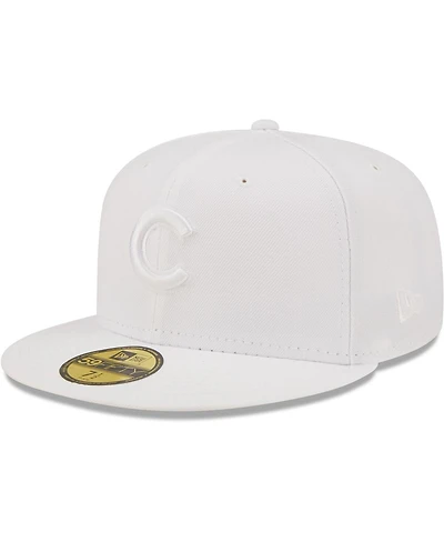 Men's New Era Chicago Cubs White on 59FIFTY Fitted Hat