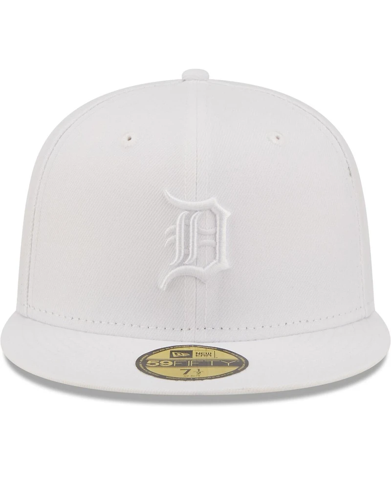 Men's New Era Detroit Tigers White on White 59FIFTY Fitted Hat