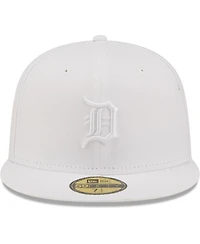 Men's New Era Detroit Tigers White on White 59FIFTY Fitted Hat