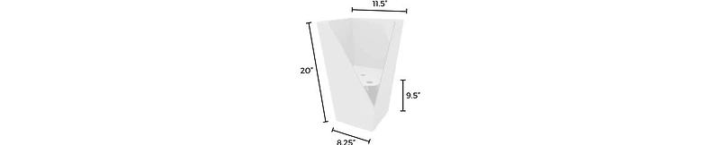 Bloem Finley Indoor/Outdoor Plastic Square Planter, Casper White 20 Inches
