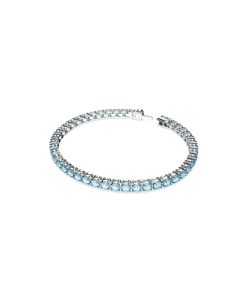 Swarovski Crystal Round Cut Matrix Tennis Bracelet