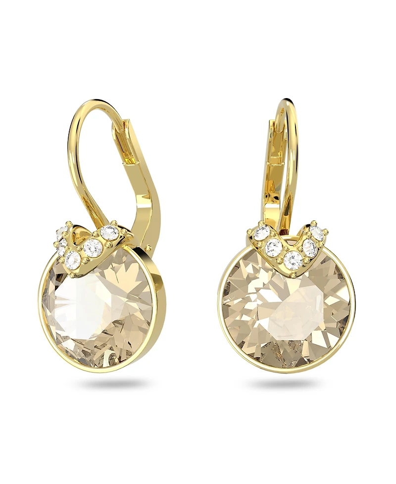 Swarovski Crystal Round Cut Bella V Drop Earrings