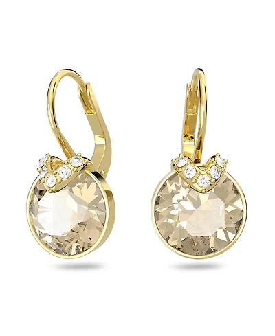 Swarovski Crystal Round Cut Bella V Drop Earrings