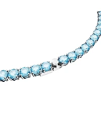 Swarovski Crystal Round Cut Matrix Tennis Necklace