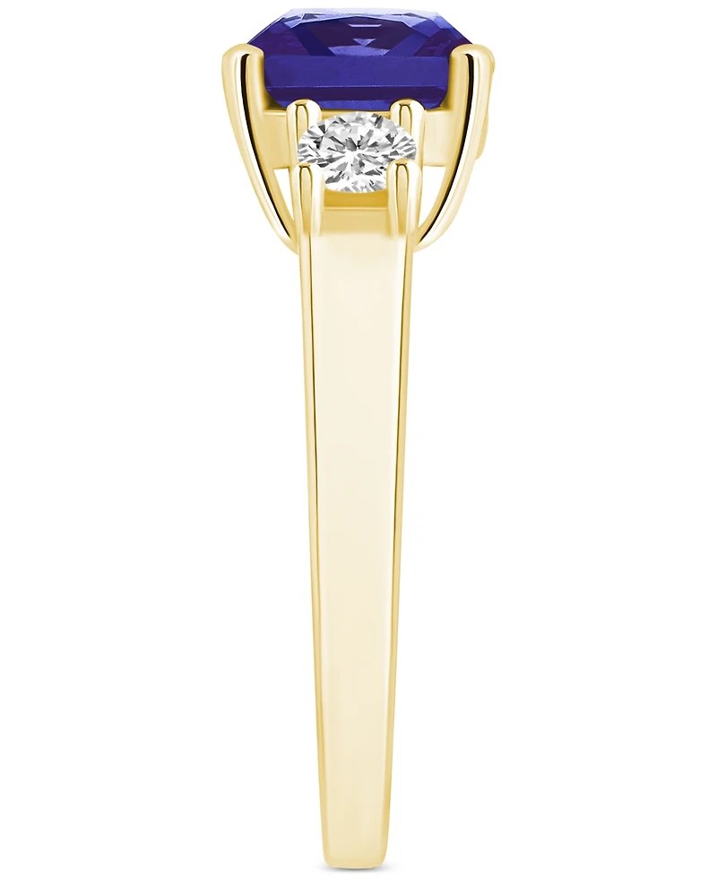 Tanzanite (2-1/3 ct. t.w.) & Diamond (1/3 Cushion Ring 14k Gold