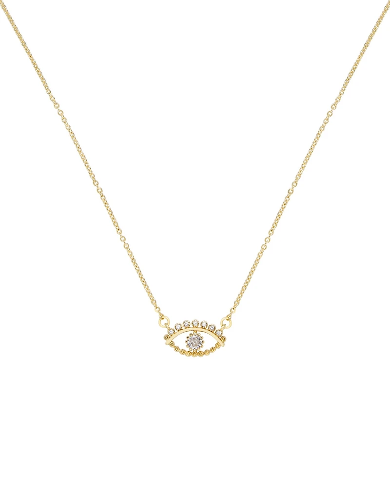 Ettika All Knowing Eye Faux Cubic Zirconia Necklace
