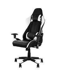 GameFitz Gaming Chair in Black and White Trim