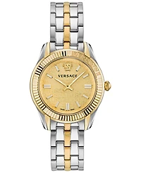 Versace Women's Swiss Greca Time Two-Tone Stainless Steel Bracelet Watch 35mm