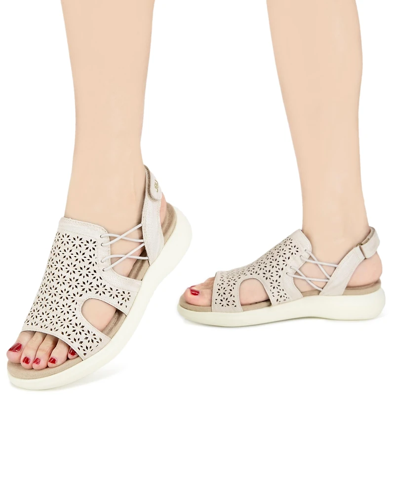 Jbu Women's Francis Slip-On Strappy Slingback Sandals