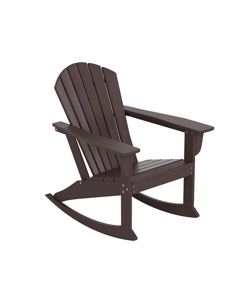 Outdoor Patio Poly Adirondack Rocking Chair Rocker