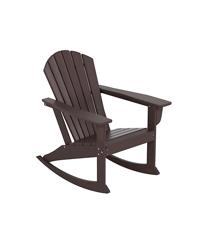 Outdoor Patio Poly Adirondack Rocking Chair Rocker