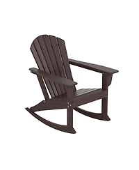 Outdoor Patio Poly Adirondack Rocking Chair Rocker