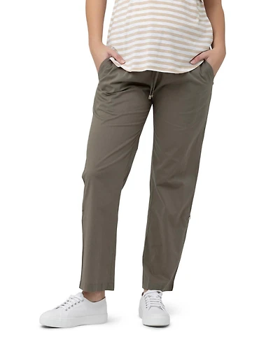 Ripe Maternity Maternity Comfortable Philly Cotton Pants in Moss Style