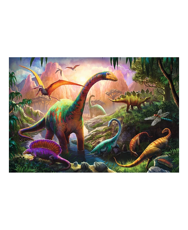Trefl Red 100 Piece Kids Puzzle - Dinosaurs' Land