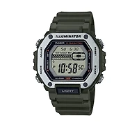 Casio Men's Digital Green Resin Watch 47.2mm, MWD110H-3AV
