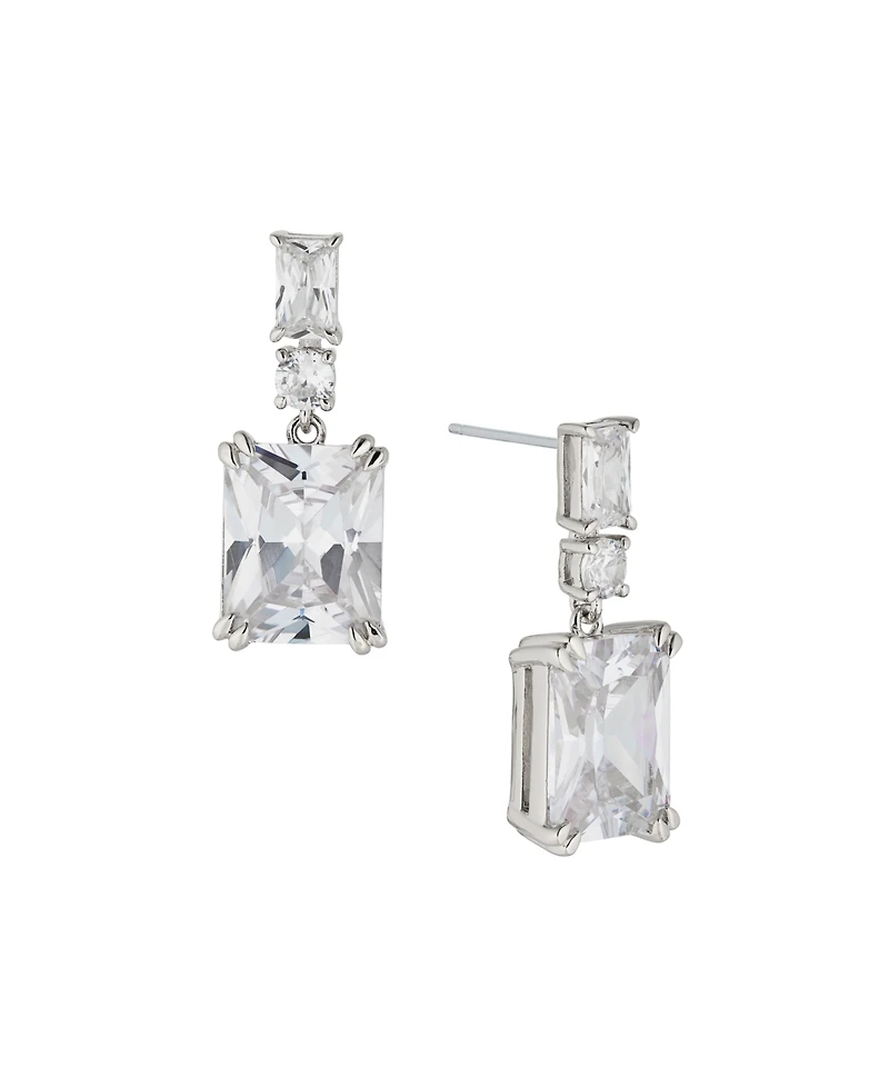 Eliot Danori Cubic Zirconia Emerald Shape Cubic Zirconia Drop Earring