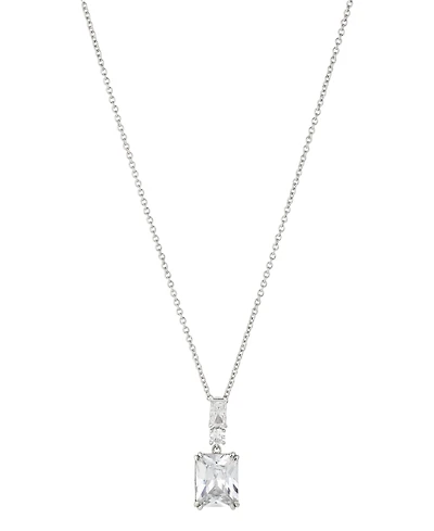 Eliot Danori Cubic Zirconia Emerald Shape Pendant Necklace 16" + 2" Extender
