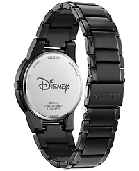 Citizen Eco-Drive Unisex Disney Mickey Mouse Black Stainless Steel Bracelet Watch 40mm