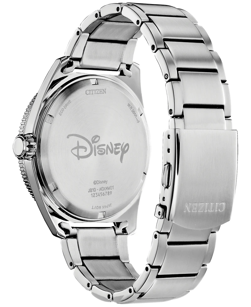 Citizen Eco-Drive Men's Disney Mickey Mouse Stainless Steel Bracelet Watch 43mm