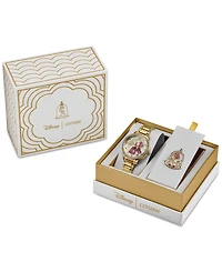 Citizen Eco-Drive Women's Disney Belle and Beast Gold-Tone Stainless Steel Bracelet Watch 36mm Gift Set
