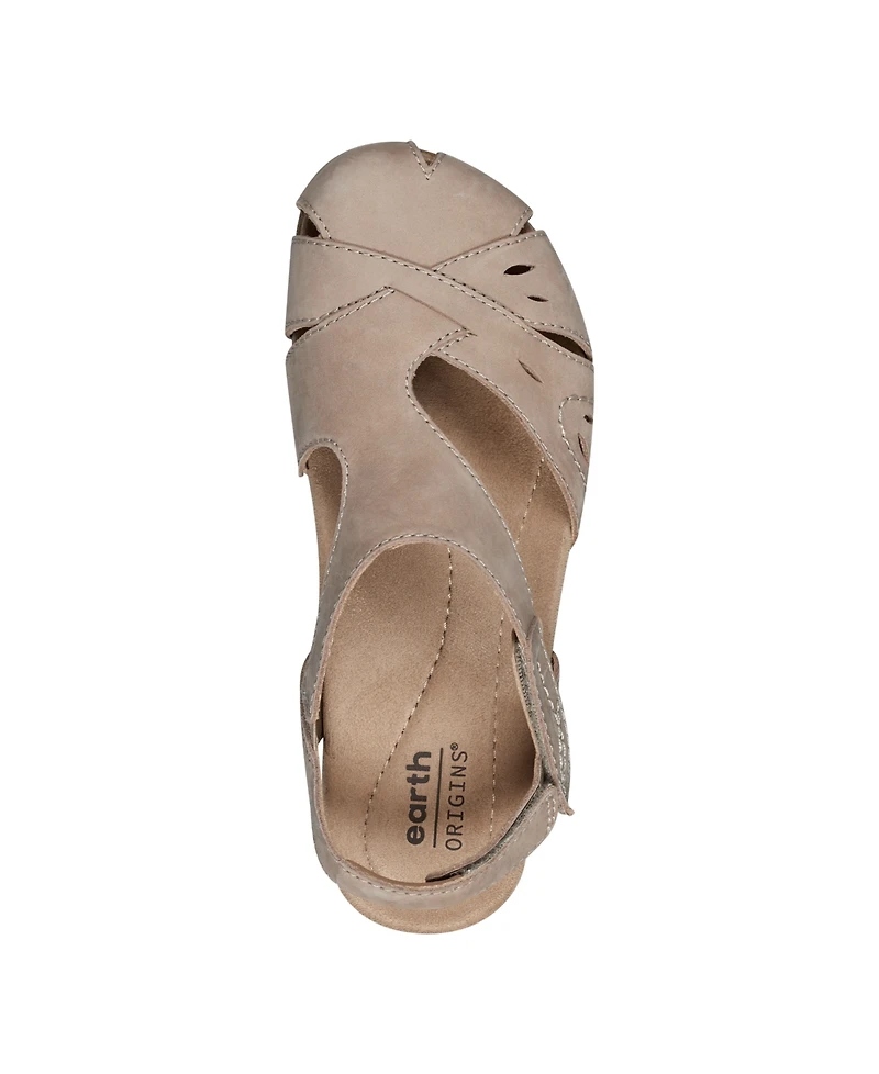 Earth Women's Birdine Cutout Flat Slingback Sandals
