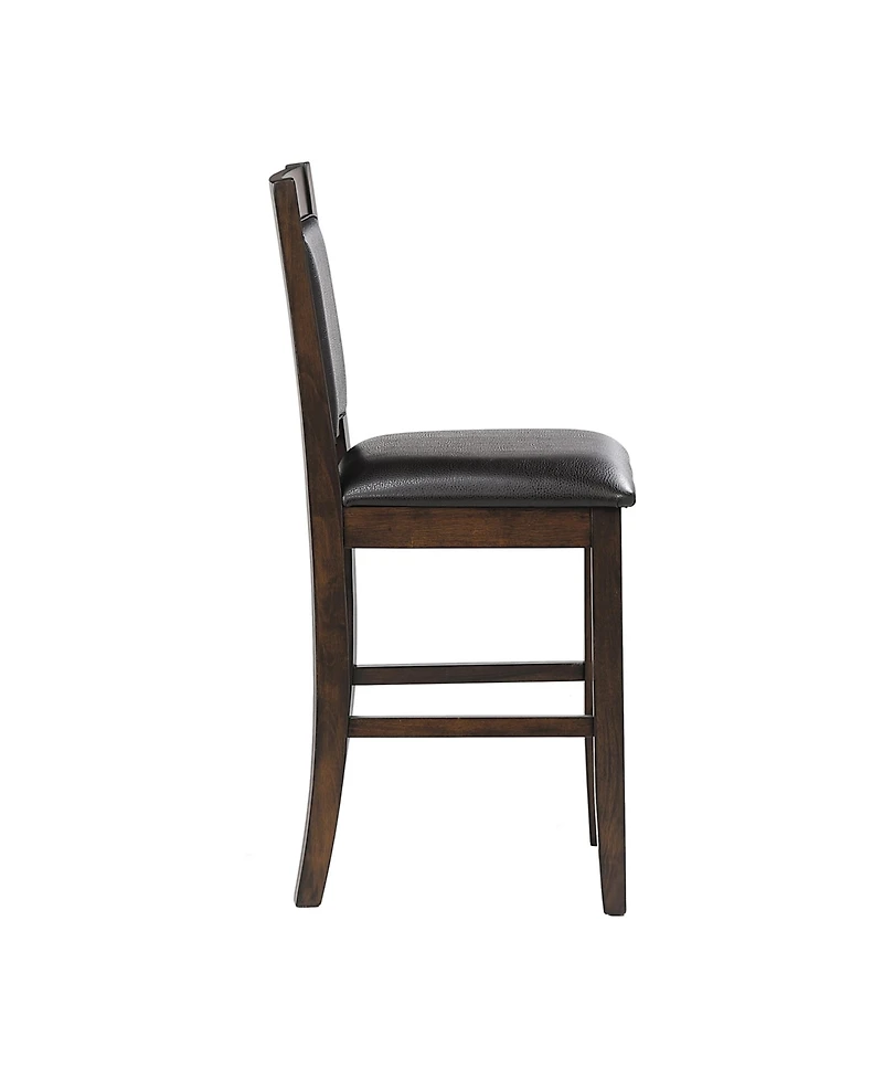 Coaster Home Furnishings 2-Piece Asian Hardwood Dewey Upholstered Counter Height with Footrest Chairs Set