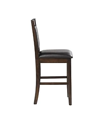 Coaster Home Furnishings 2-Piece Asian Hardwood Dewey Upholstered Counter Height with Footrest Chairs Set