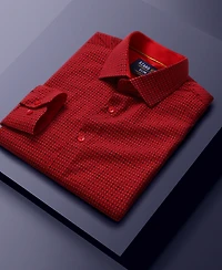 Azaro Uomo Men's Plaid Four-Way Stretch Button Down Slim Fit Shirt