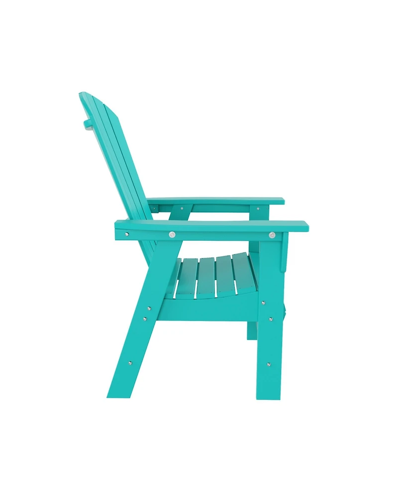 WestinTrends Outdoor Patio Shell-back Adirondack Dining Chair Weather Resistant